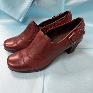 Clarks Brown Heeled Boots for Women